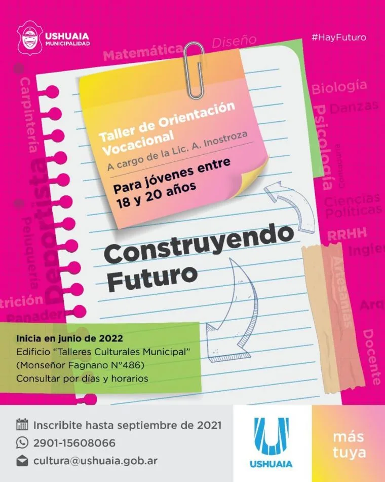 Inscripciones abiertas a talleres de orientación vocacional