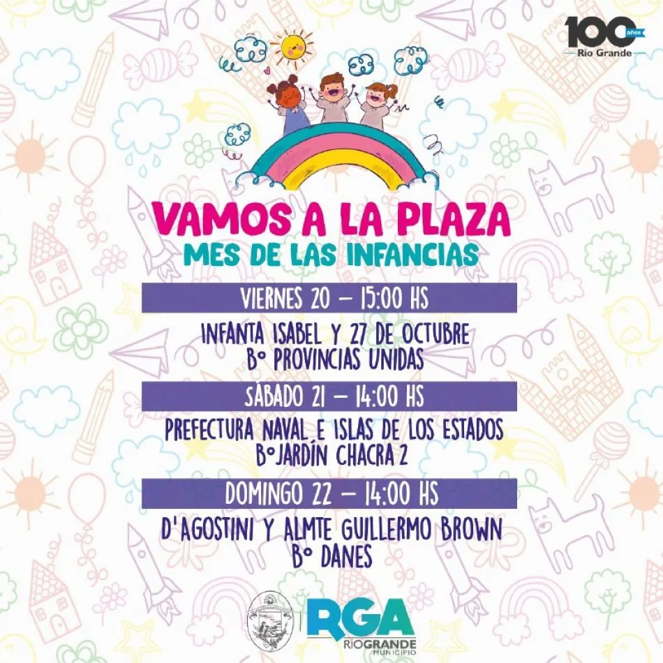 Mes de las Infancias: Continúan las jornadas de "Vamos a la Plaza"