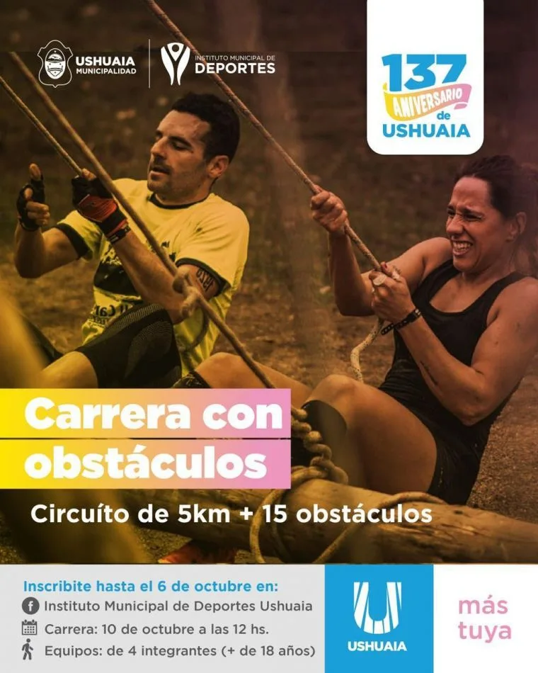Carrera con obstáculos que se llevará a cabo el próximo 10 de octubre.