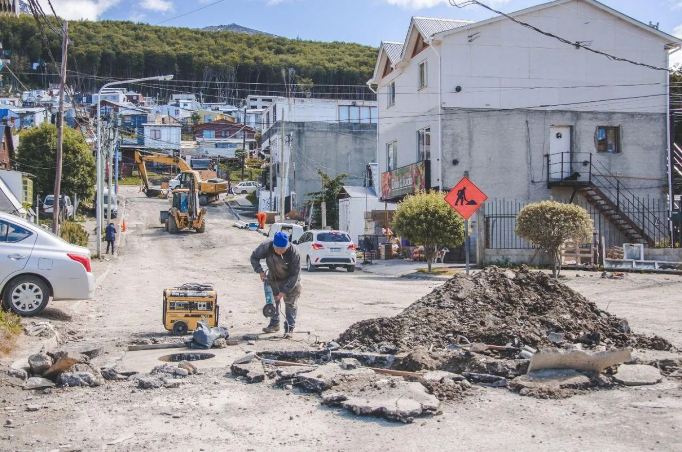 Avanza la obra de puviales de Karulinka Norte