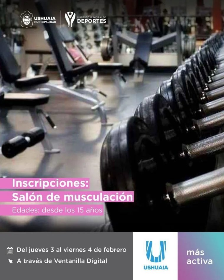 Instituto Municipal de Deporte abre nuevas inscripciones para el gimnasio de musculación