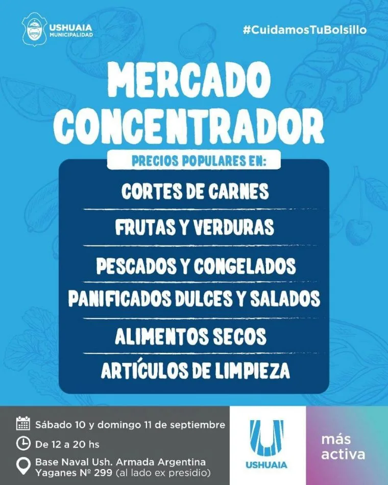 El Mercado Concentrador y la Feria de Economía Social estarán en el Gimnasio de la Base Naval
