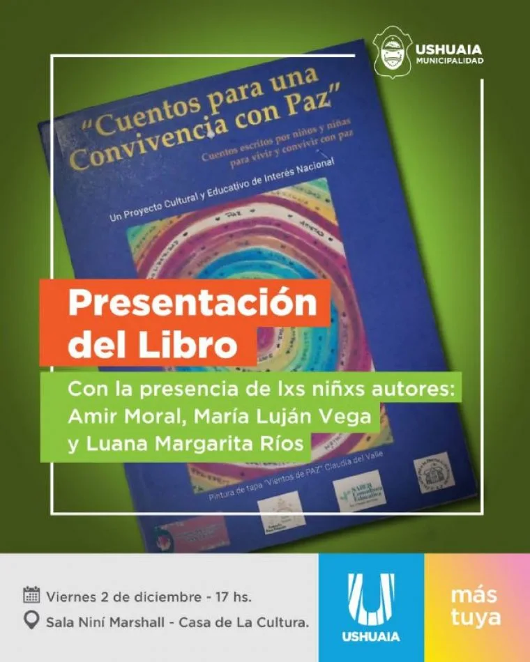 Se presentará el libro “Cuentos para una convivencia con paz”