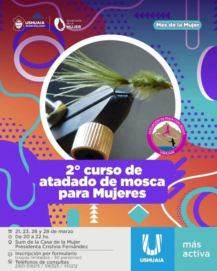 Secretaría de la Mujer invita a vecinos  a participar del 2° curso de atado de moscas