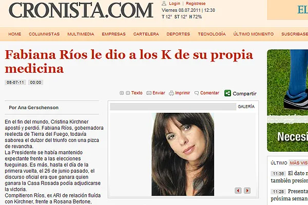 La columna de opinión fue escrita por la periodista Ana Gerschenson.