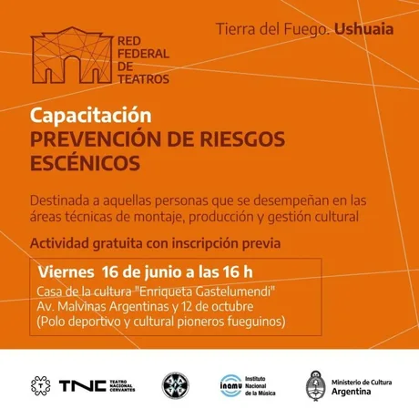 Capacitarán en “prevención de riesgos escénicos”