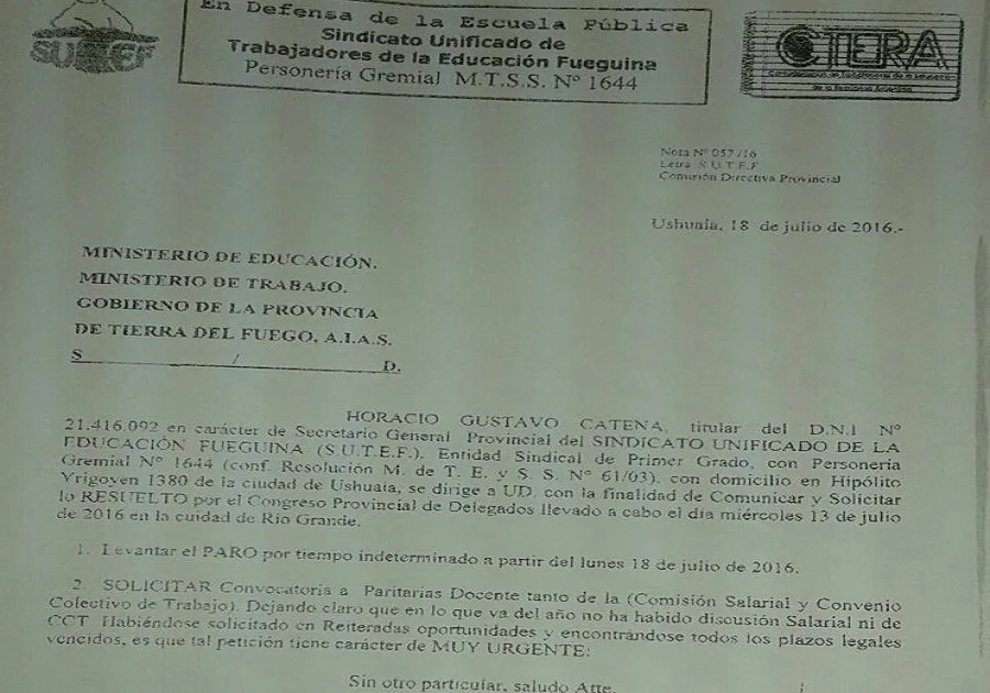 El Sutef levantó el paro porque comienzan las vacaciones