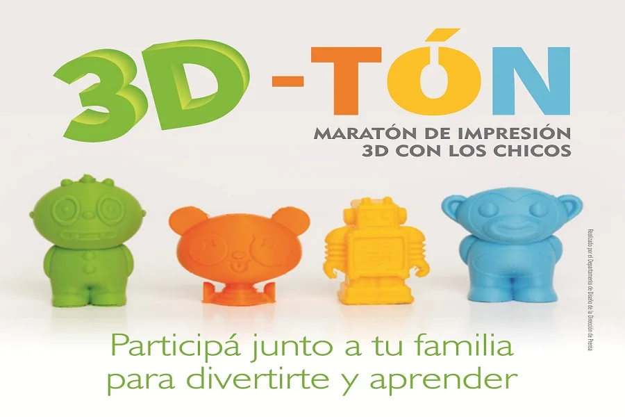 3D TON: Organizan una maratón de impresión 3d por el Día del Niño