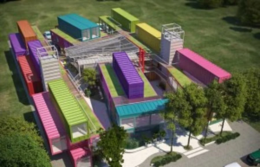 Construyen en Escobar el primer shopping hecho con contenedores