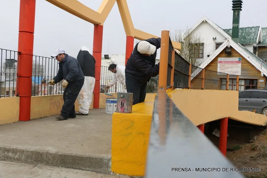 Se realizan trabajos de embellecimiento en el centro de la ciudad