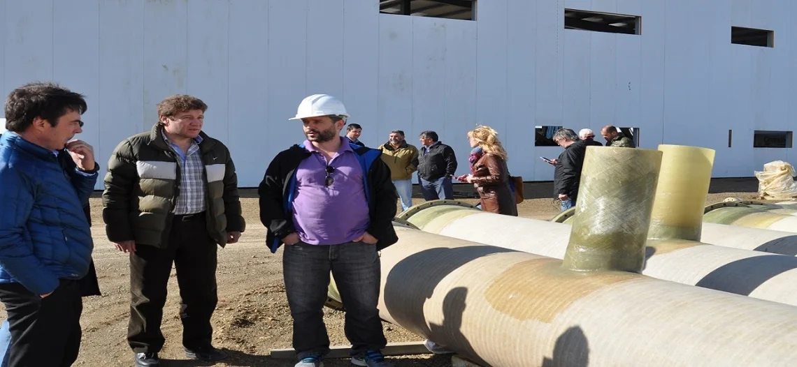 El intende Melella recorrió la obra de la nueva Planta Potabilizadora de agua