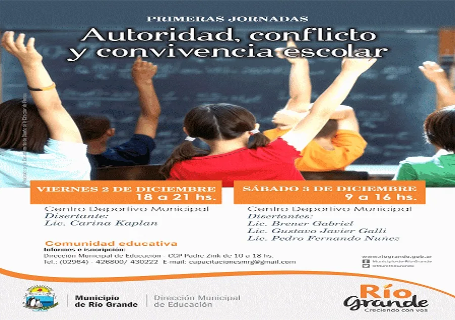 Se realizarán las Primeras Jornadas " Autoridad, Conflicto y Convivencia Escolar