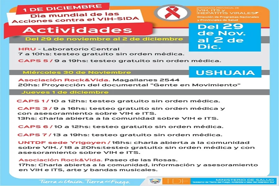 Desde Salud anunciaron actividades por el “Día Mundial del SIDA”