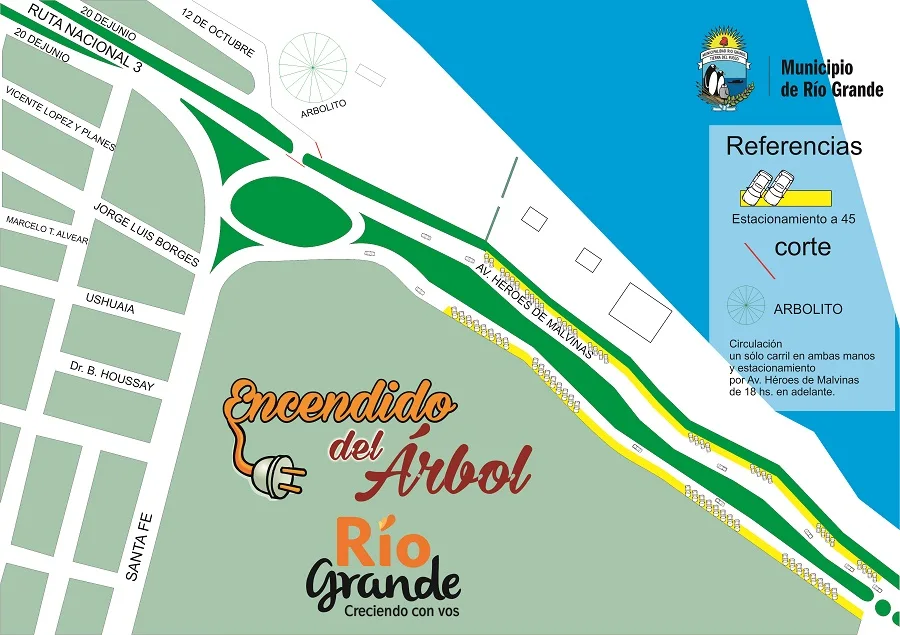 Se prepara un operativo de tránsito especial en torno al encendido del Árbol de Navidad