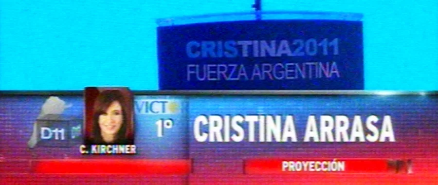 Ya se habla de la victoria de Cristina Fernández. (Imagen: Captura TV TN) 