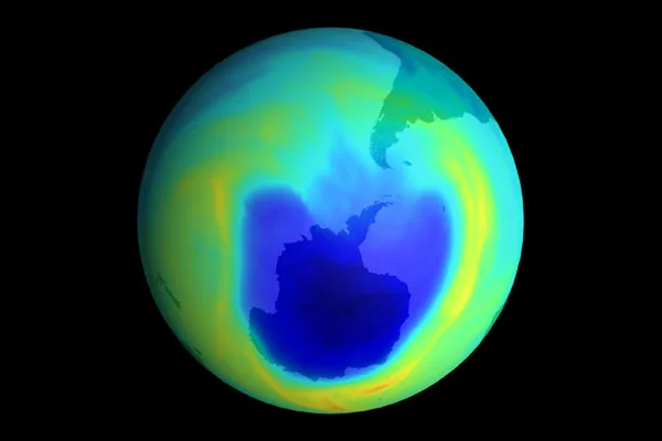 El agujero en la capa de ozono, sobre Tierra del Fuego.