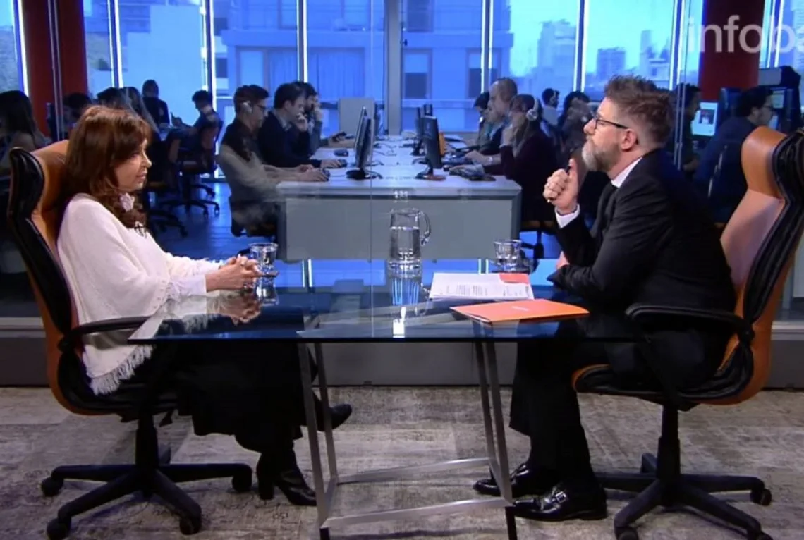 Cristina Fernández aceptó una entrevista con el periodista Luis Novaresio