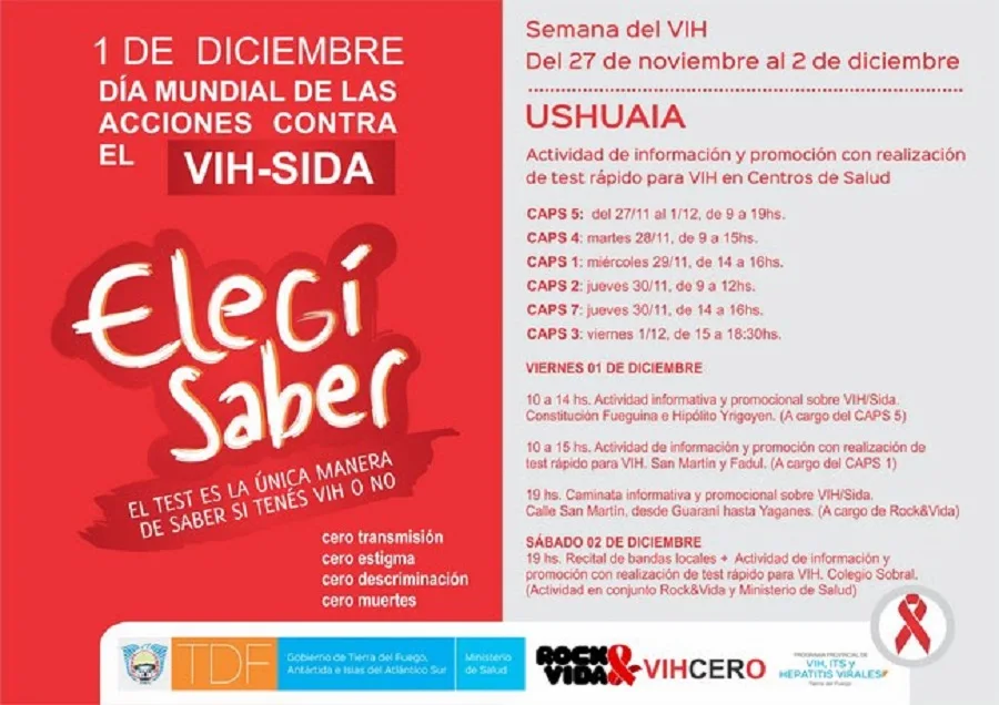 Actividades por el “Día Mundial de las acciones contra el VIH-SIDA”