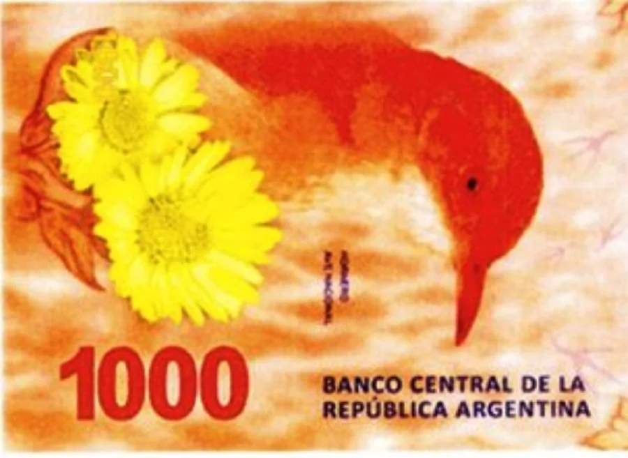 El Banco Central presenta hoy el billete de $1.000 con la figura del hornero