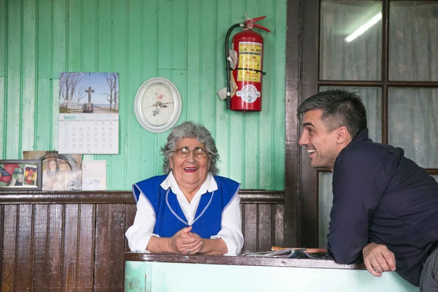 Paulino Rossi, junto a María, en un encuentro que seguramente se repetirá.