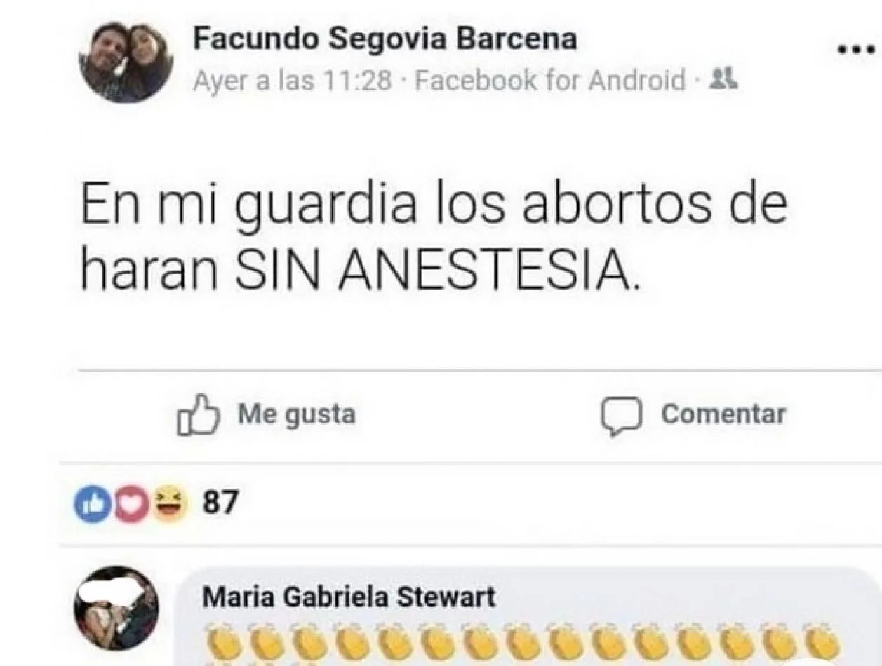 Facundo Segovia Barcena, el médico de la "advertencia" contra las mujeres que se quieran hacer un aborto en su guardia