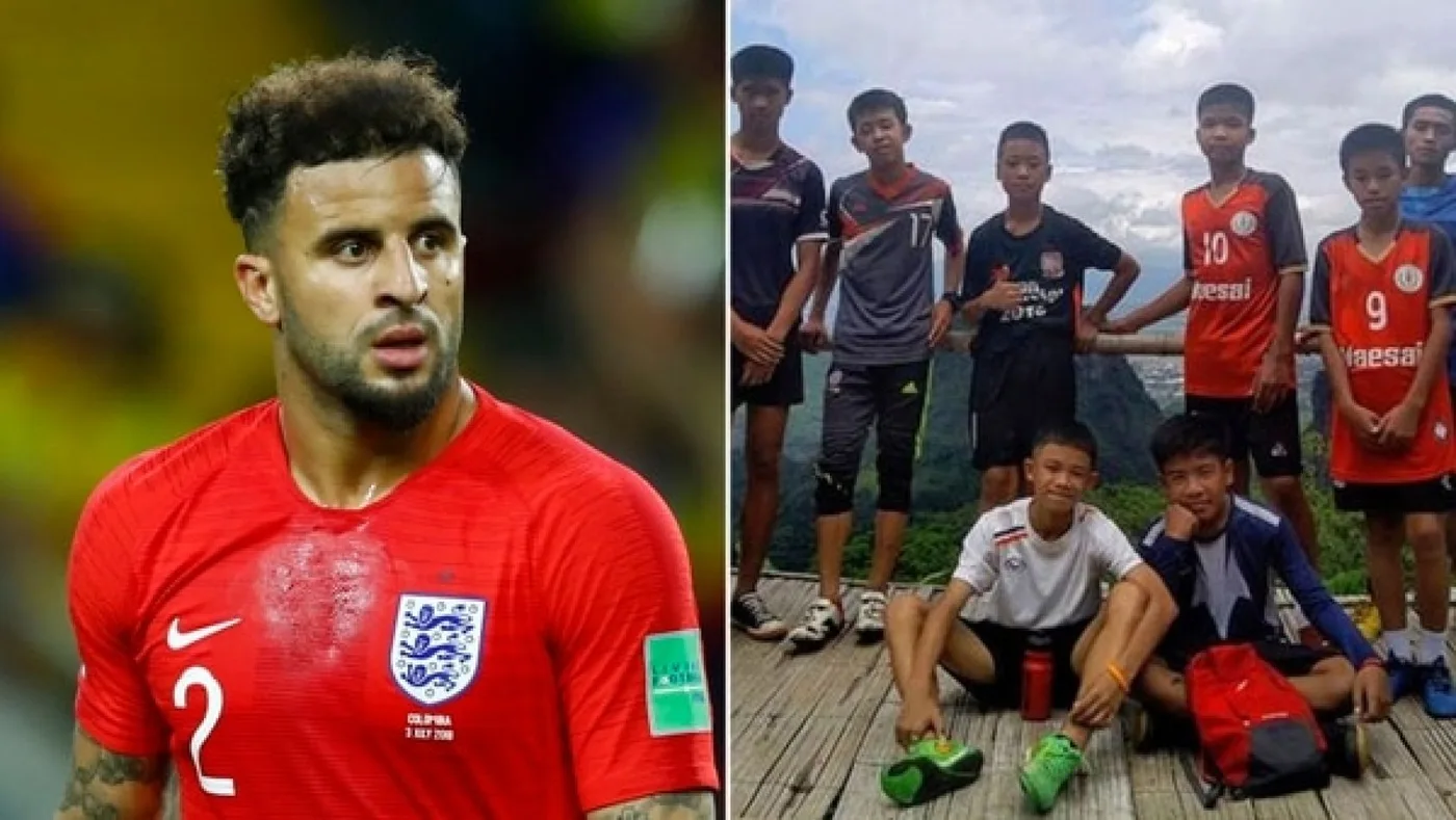 El inglés Kyle Walker enviará camisetas a los niños que estuvieron atrapados en una cueva en Tailandia