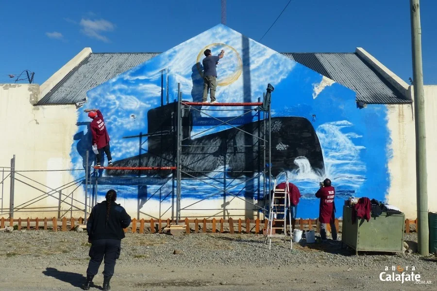 Calafate: Presos pintan mural en homenaje al ARA San Juan