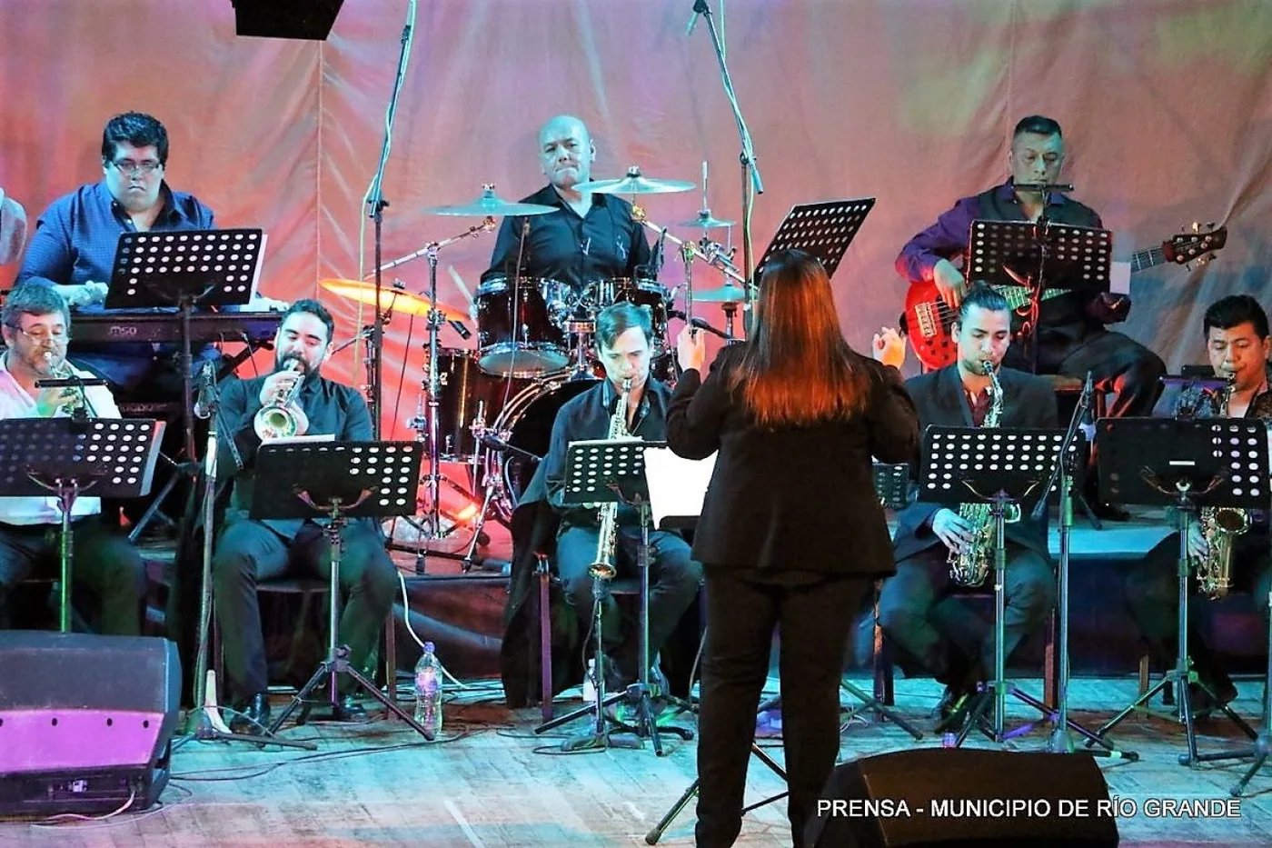 La banda de música ofreció un concierto en la Casa de la Cultura.