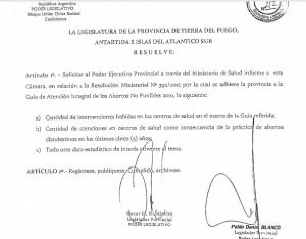 El documento legislativo, fue aprobado a instancias del debate que se da en el Congreso Nacional sobre la despenalización del aborto.