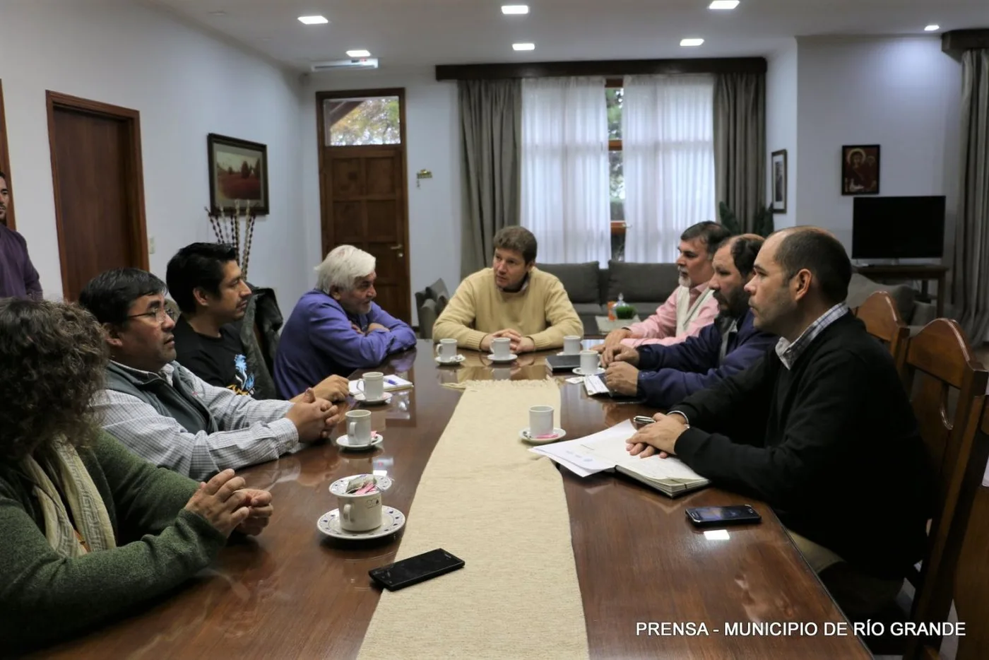 Gustavo Melella, mantuvo este martes una reunión con representantes de la Cámara Metalmecánica de la Ciudad