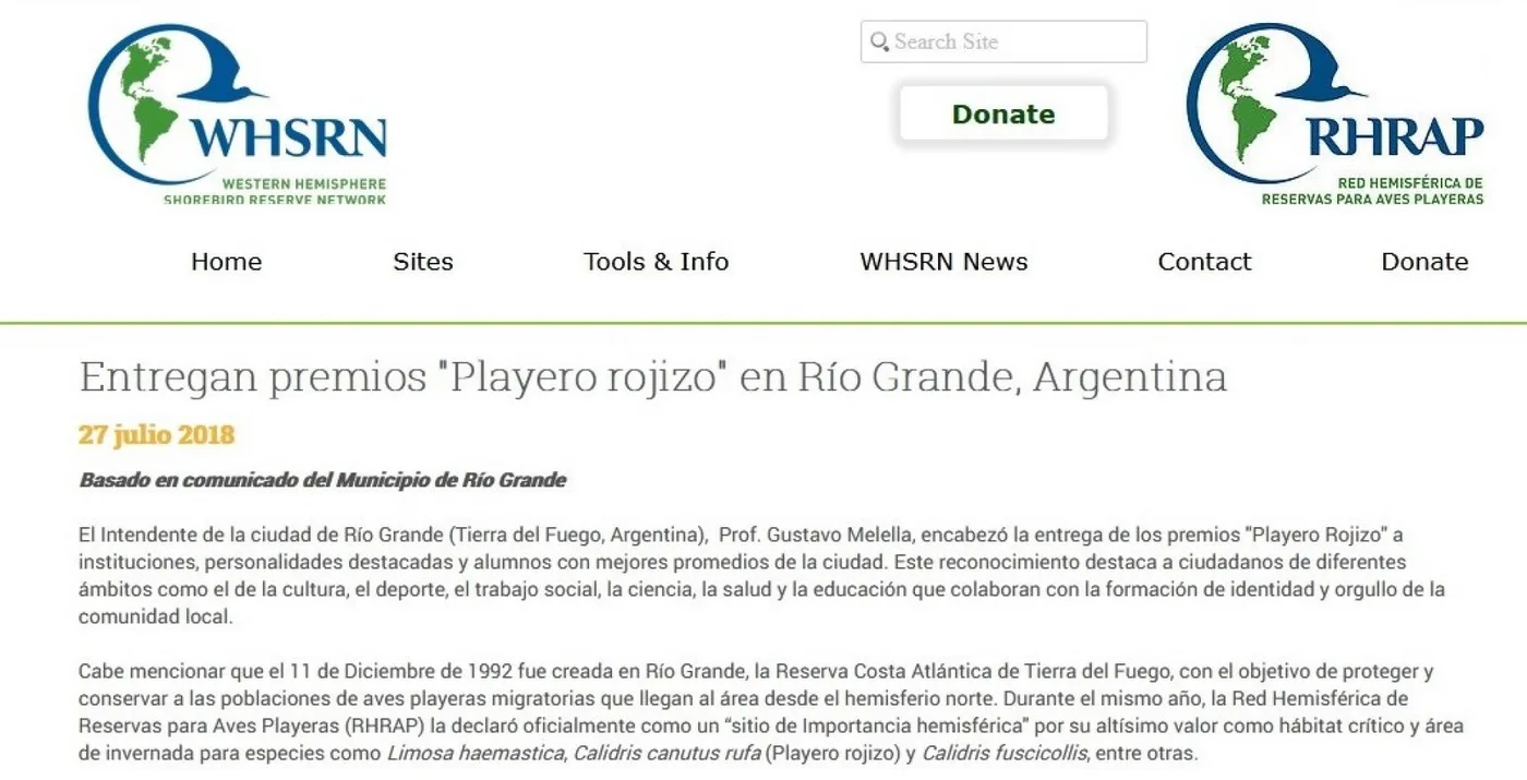 Entrega de los premios Playero Rojizo con repercusión internacional