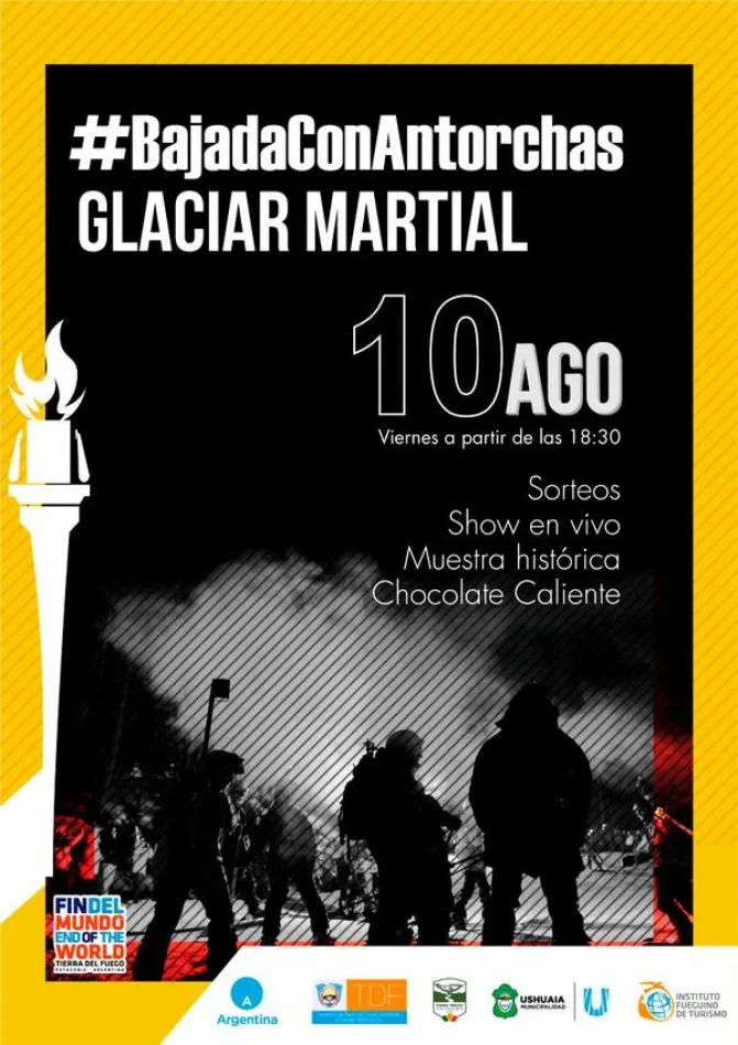 Nueva edición de la Bajada con Antorchas del Glaciar Martial