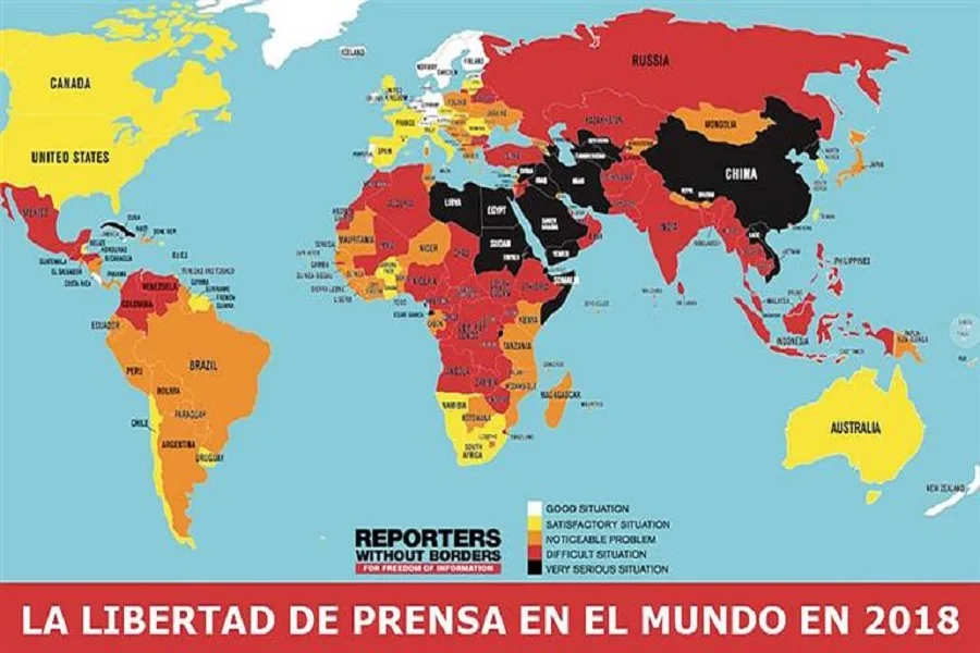  Argentina bajó dos escalones en el ranking internacional de libertad de prensa