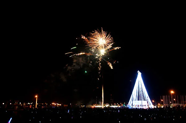 Los fuegos artificiales, parte del tradicional show.