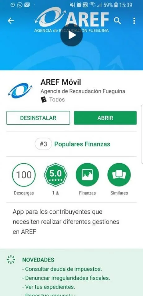 Aplicación AREF