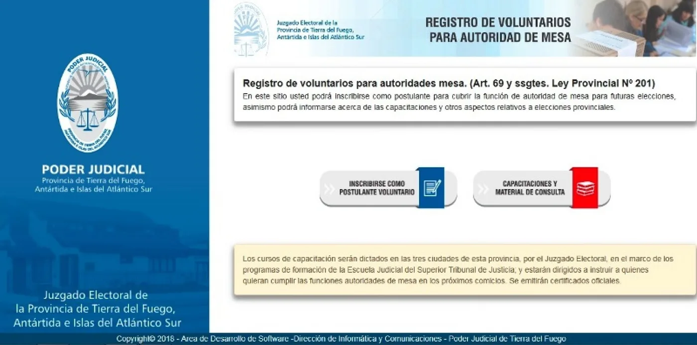 Convocan a inscripción para desempeñarse como autoridad de mesa