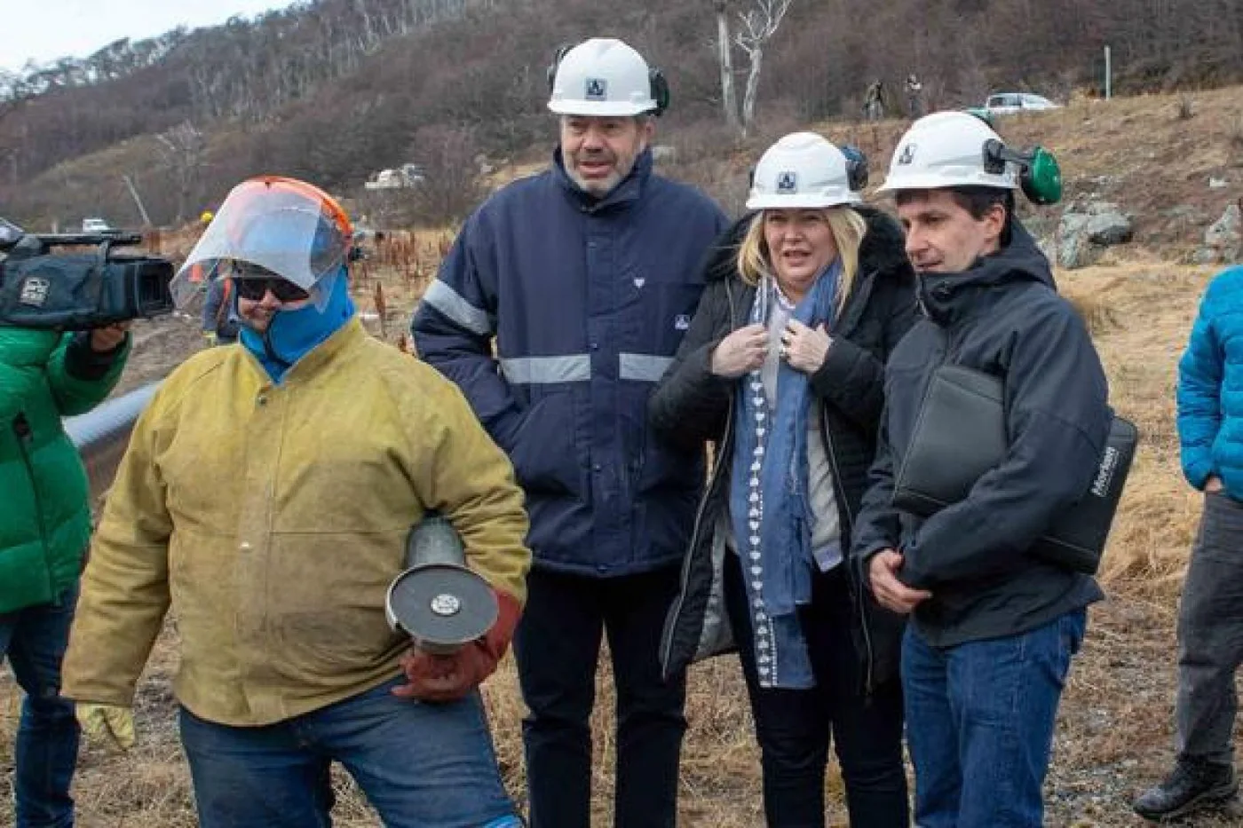 La Gobernadora recorrió la obra para interiorizarse con el avance de la obra y las previsiones para su finalización.