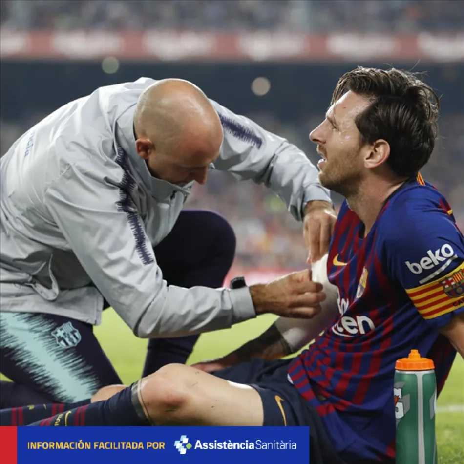 Puro dolor: Messi sufrió una fractura en un brazo