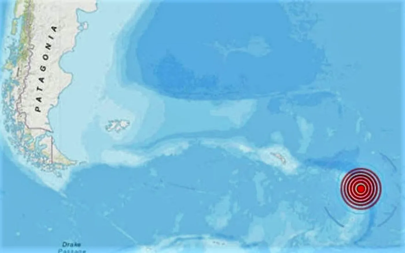 Sismo de 6.9 cerca del archipiélago de las Islas Malvinas