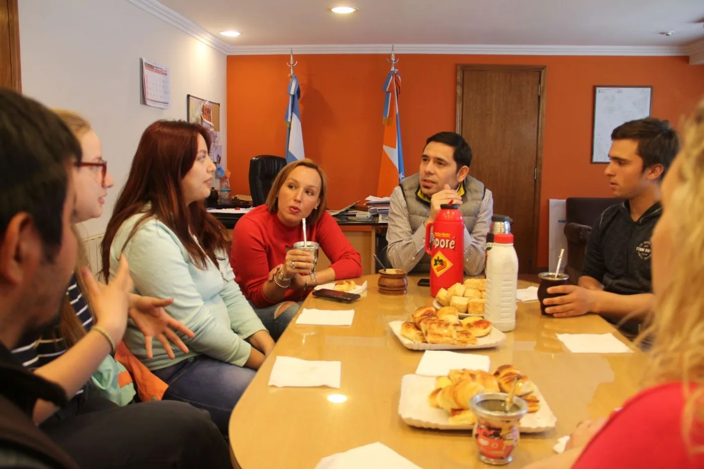 Reunión con estudiantes de la Escuela Agrotécnica Salesiana,