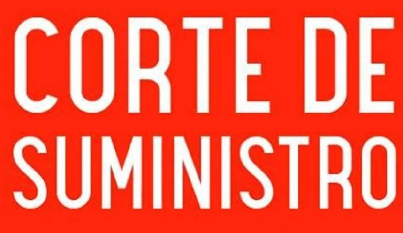 Comunicado de aviso de corte de suministro