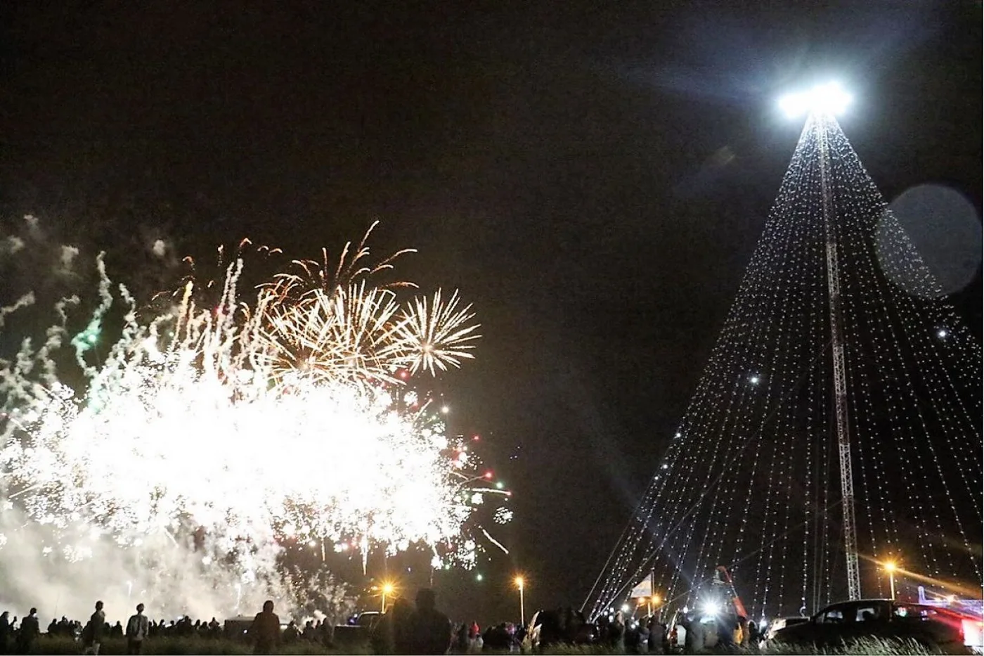 Encendido del árbol navideño de Río Grande.