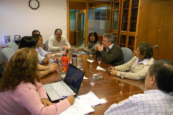Martínez y Martin, durante el encuentro con directivos del IPAUSS.