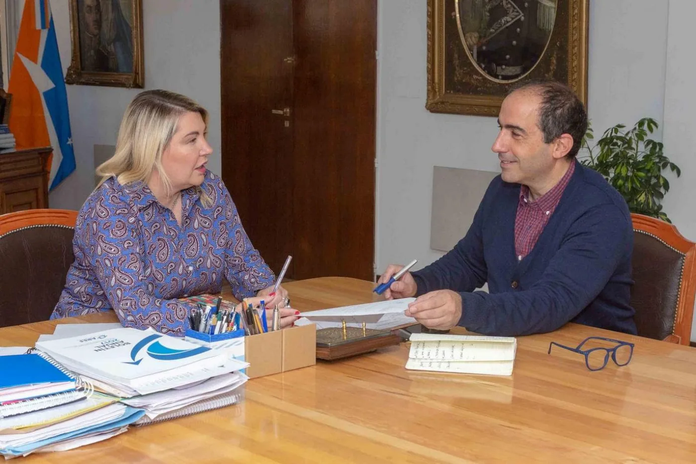 La mandataria se reunió con el presidente de la DPOSS Guillermo Worman