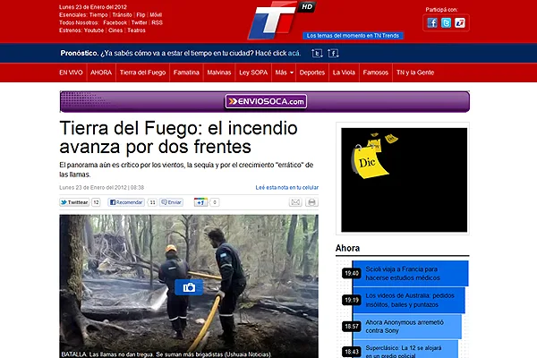 Los medios nacionales difunden minuto a minuto lo sucedido en Bahía Torito.