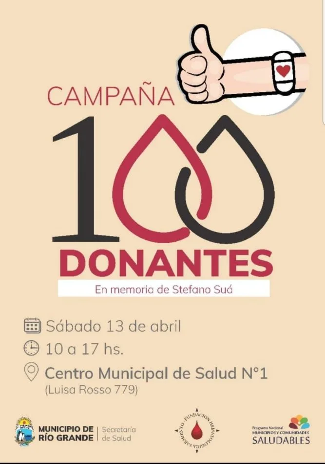 El Sábado 13 se realizará una nueva campaña solidaria de donación de sangre