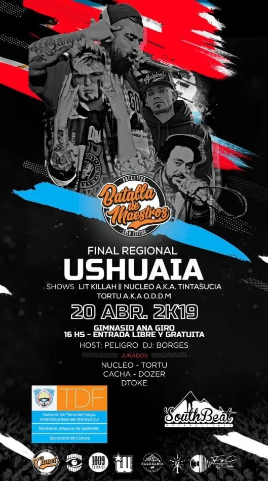 Lit Killah Y Batalla de Maestros se presentan en Ushuaia