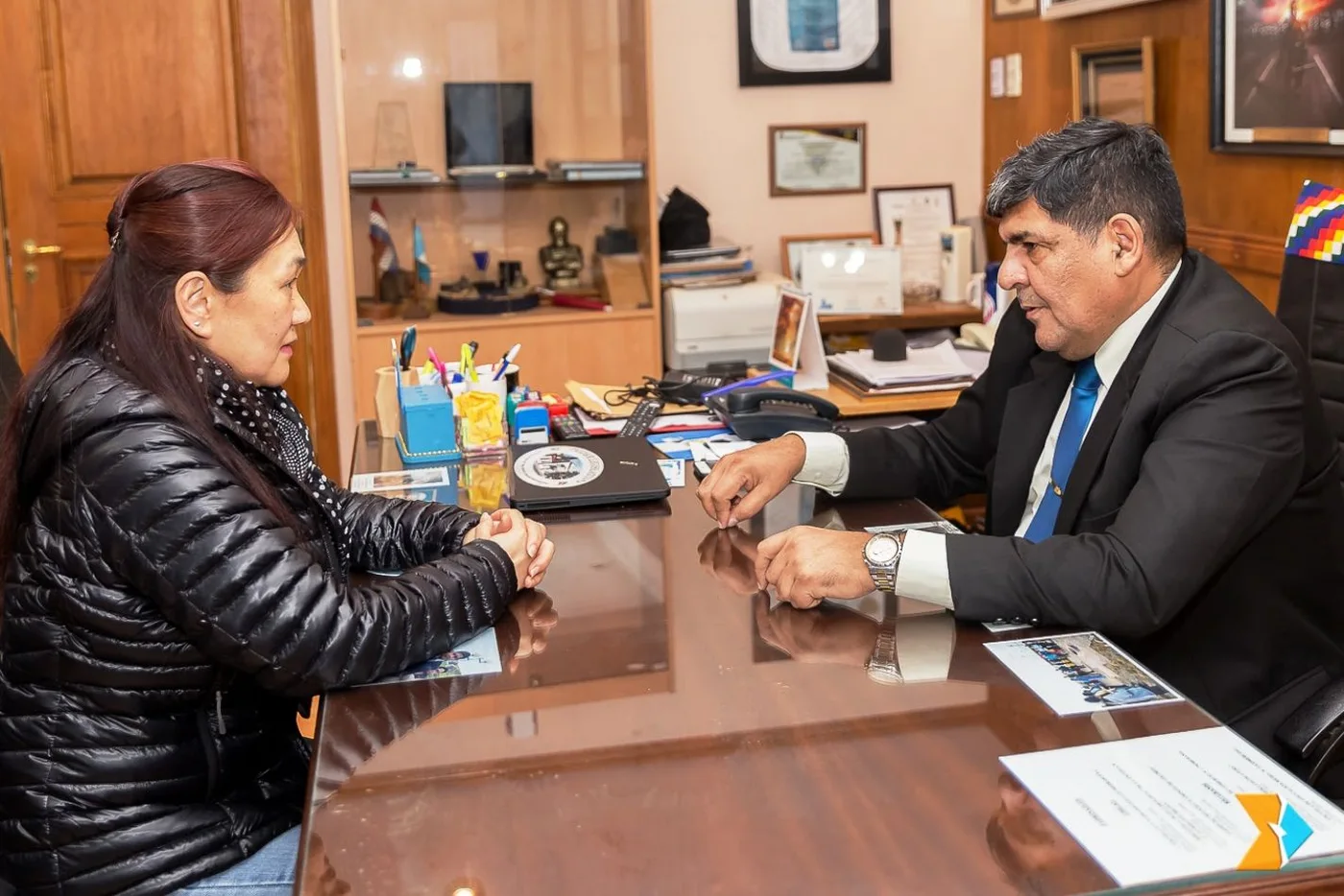 El vicegobernador Juan Carlos Arcando, se reunió con la referente de FUNDACOR