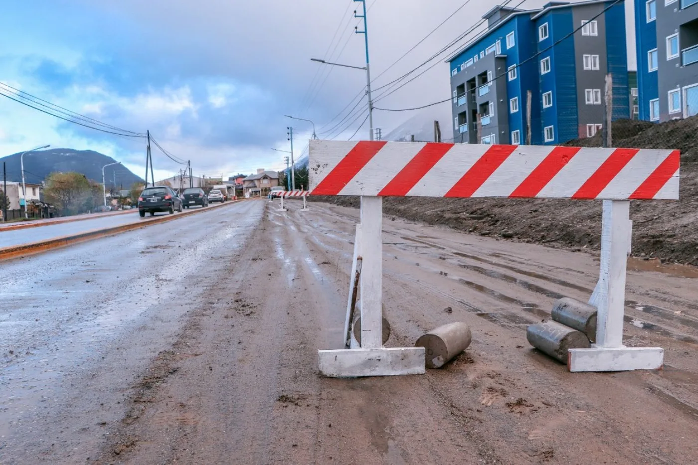 Los trabajos con hormigón en Yrigoyen continuarán después de la veda invernal