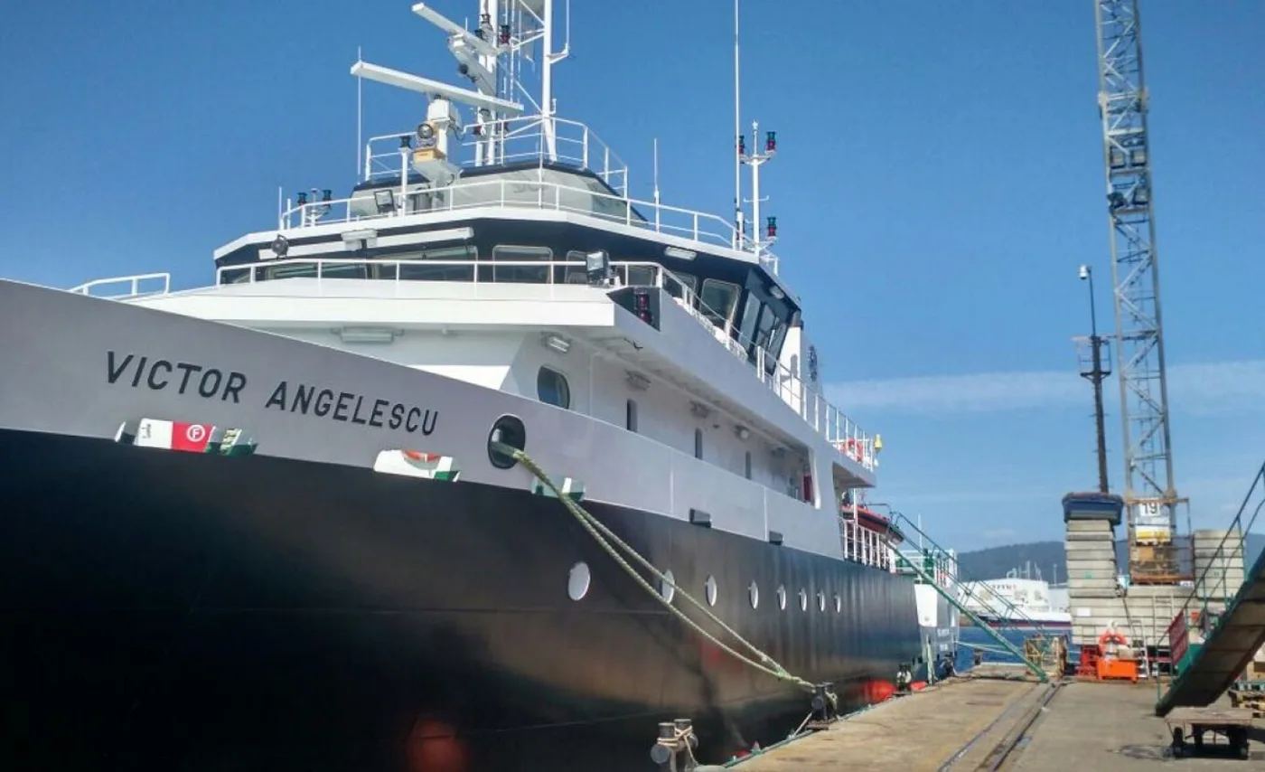 El buque oceanográfico Víctor Angelescus será la nave que transportará a los científicos. 